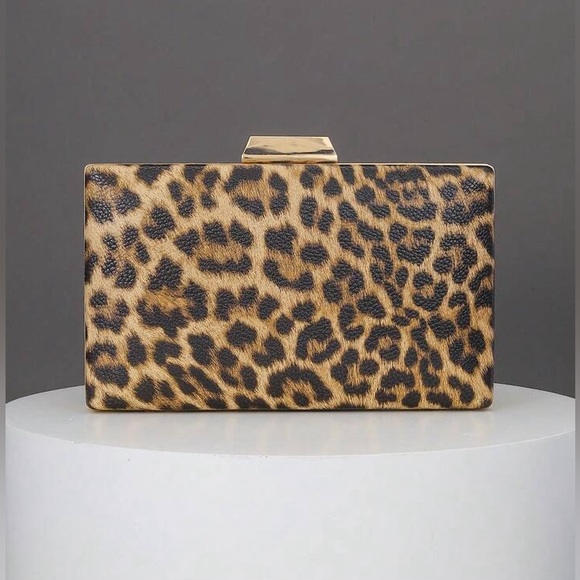 Handbags - Leopard Print Clutch Bag